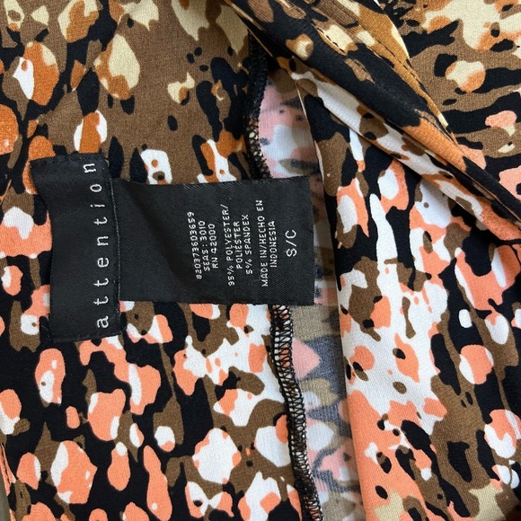 Attention Multicolor Animal Print A-Line Mini Skirt Size Small Fall Feminine - Picture 7 of 7